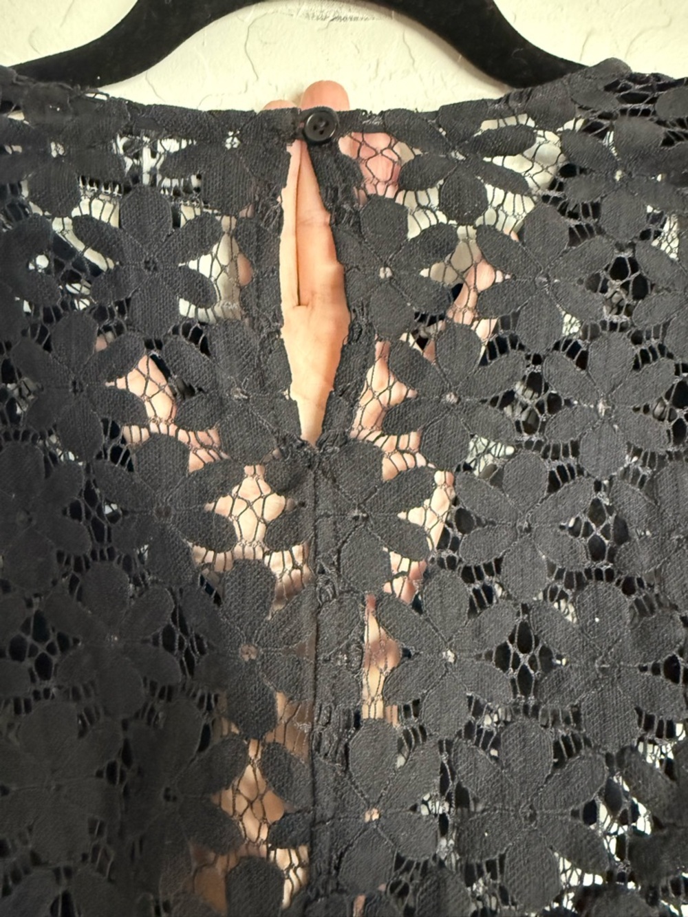 BEACH RIOT Goldie Black Crochet/Lace Floral Sheer Swim Coverup - Medium - Picture 11 of 11